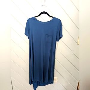 Blue cozy t shirt dress